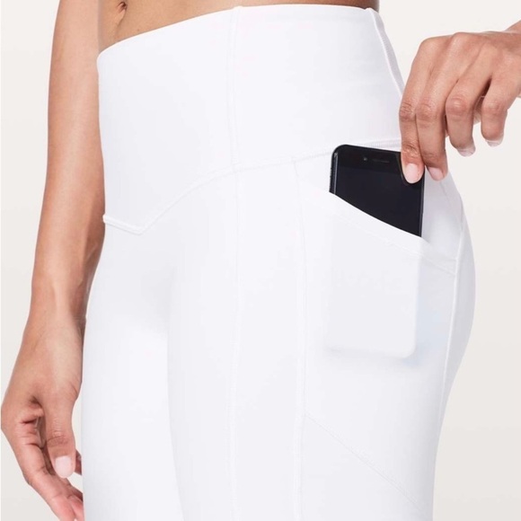 Lululemon sz 4 All The Right Places Crop II 23" White High-Waisted Leggings VGUC - Picture 11 of 12